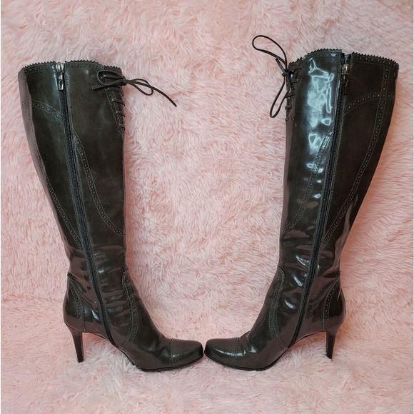 Icone Black Leather Knee High Boots – Size 37 (Made in Italy) - Picture 9 of 16